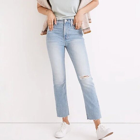 Madewell Denim - Madewell Tall Perfect Vintage Jean Coney Wash Destroyed 28T